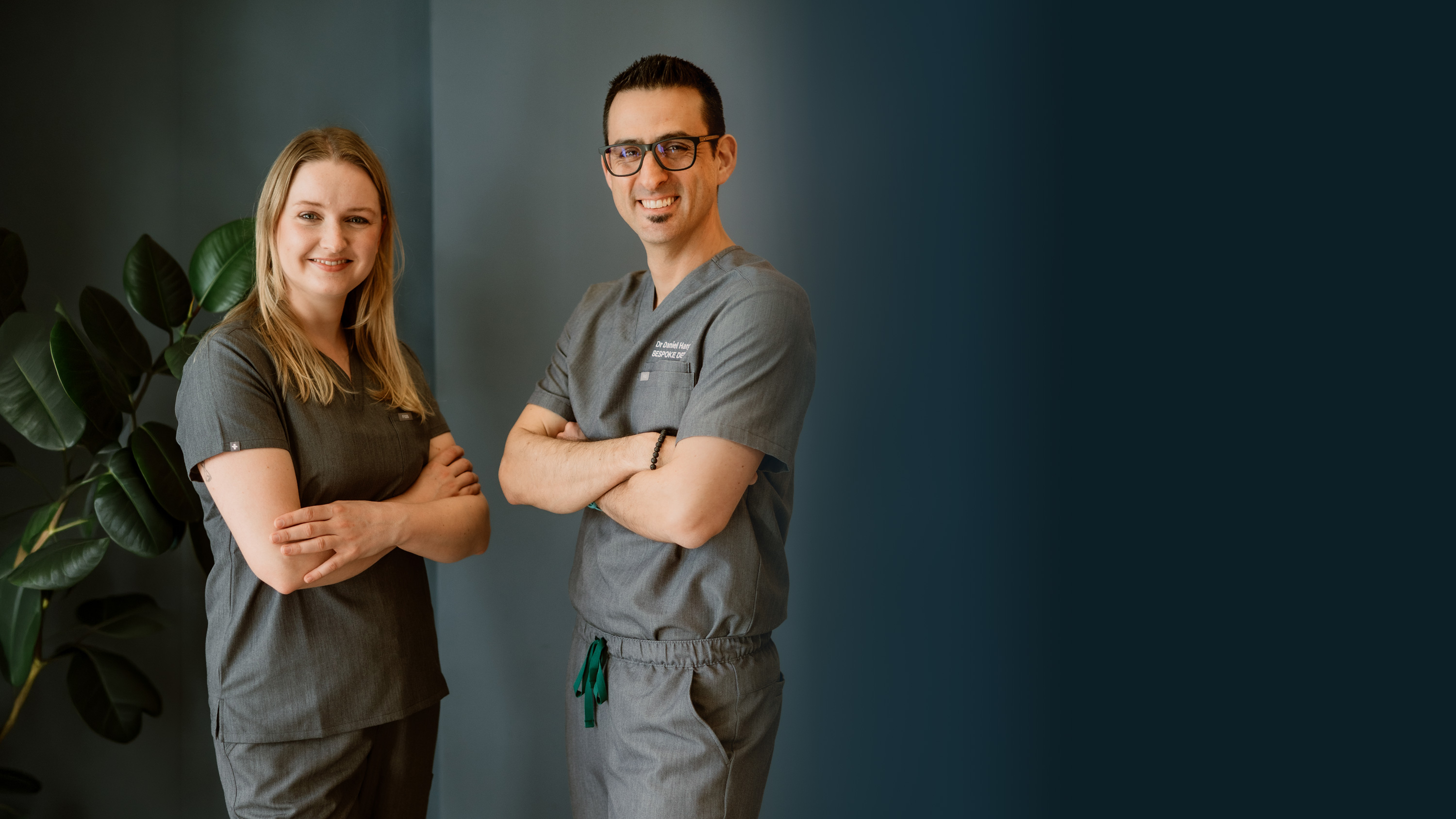 Dr Daniel Hargitai and a colleague at Bespoke Dental, Malahide